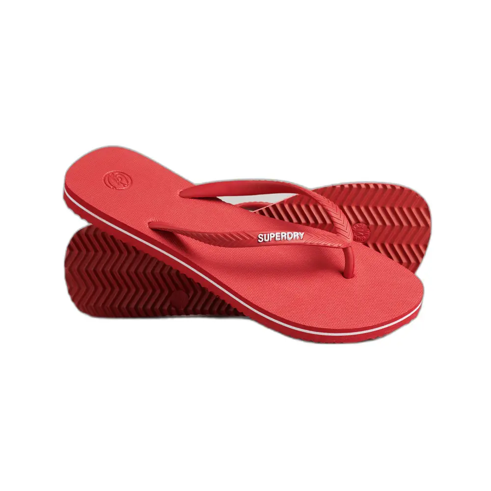 5057847704061 - Damen Vintage Classic Flip-Flops Rot - Größe S