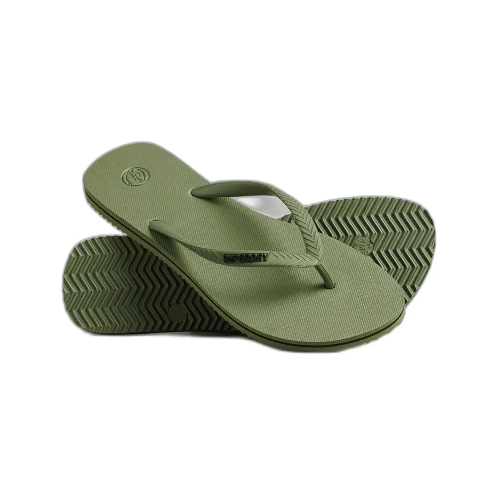 5057847704092 - Womens Vintage Classic Flip-Flops Grün - Größe S