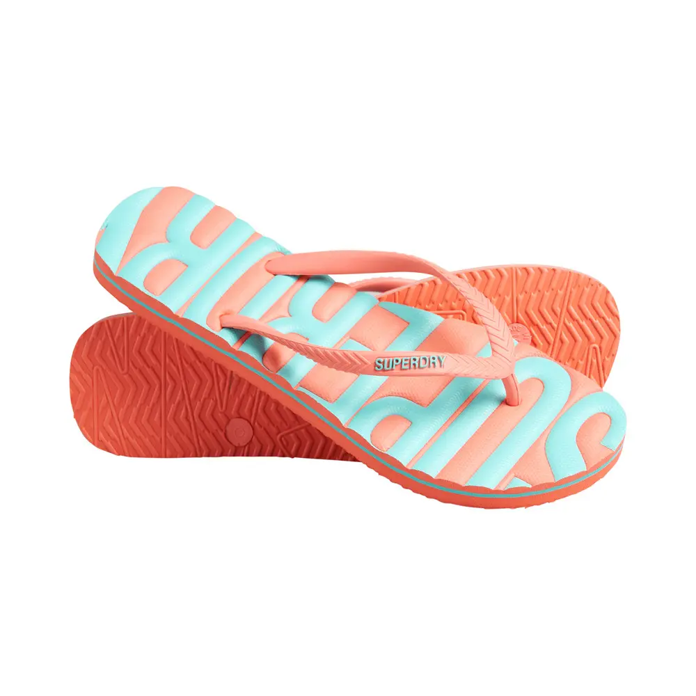 5059726540623 - Damen Vegane Vintage Flip-Flops Koralle - Größe L