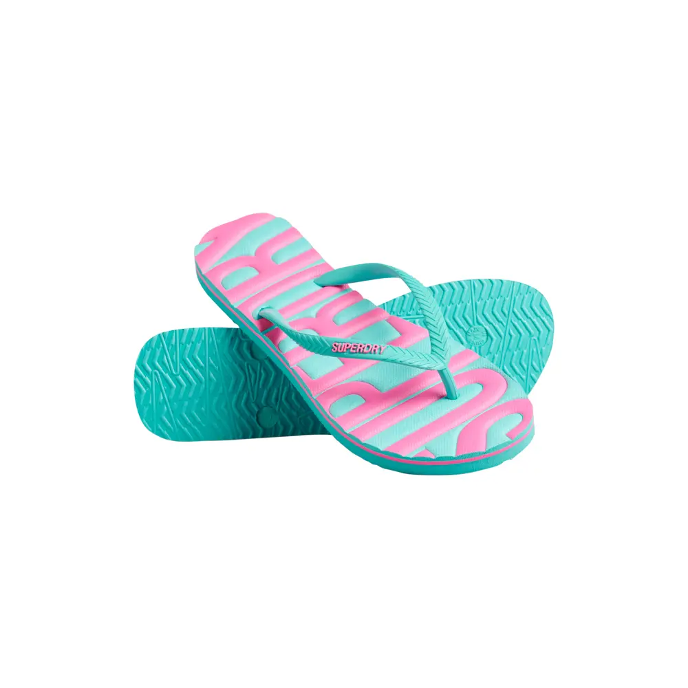 5059726428198 - Damen Vegane Vintage Flip-Flops Blau - Größe M