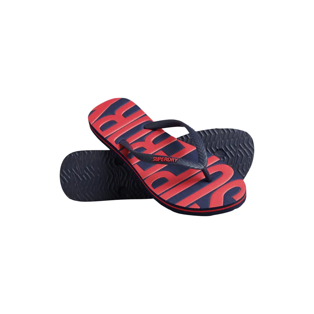 5059726540746 - Damen Vegane Vintage Flip-Flops Marineblau - Größe L