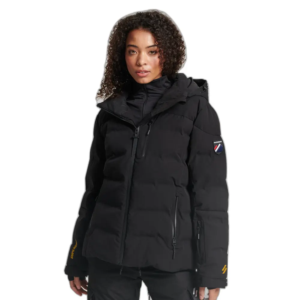 5057847950895 - Damen Schwarz Sport Wattierte Motion Pro Steppjacke Größe 36 - Größe 36