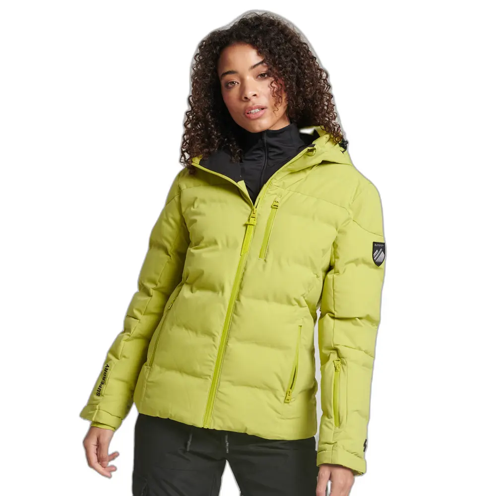 5057847950970 - Womens Damen Gelb Sport Wattierte Motion Pro Steppjacke Bestickt Größe 38 - Größe 38
