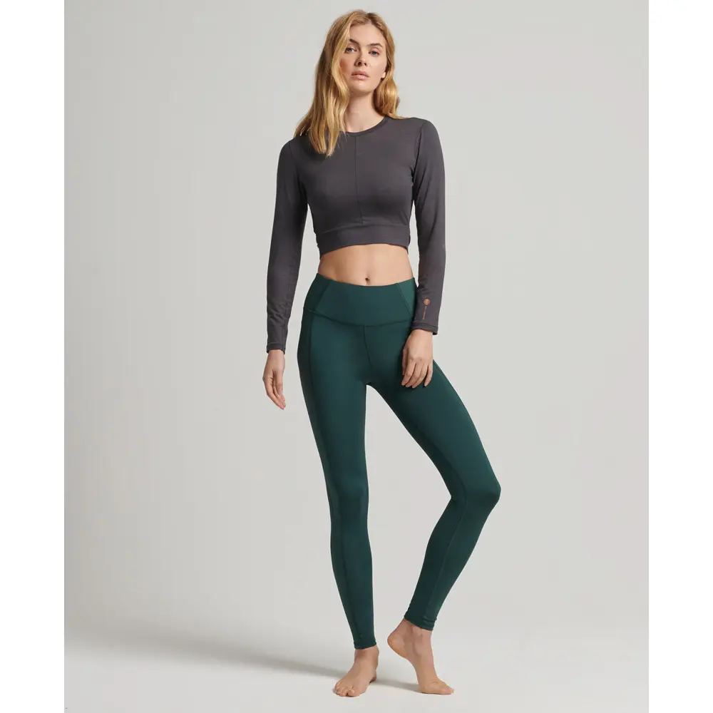 5057847077004 - Womens Sport Flex Wickeloberteil mit Langen Ärmeln Dunkelgrau - Größe 40