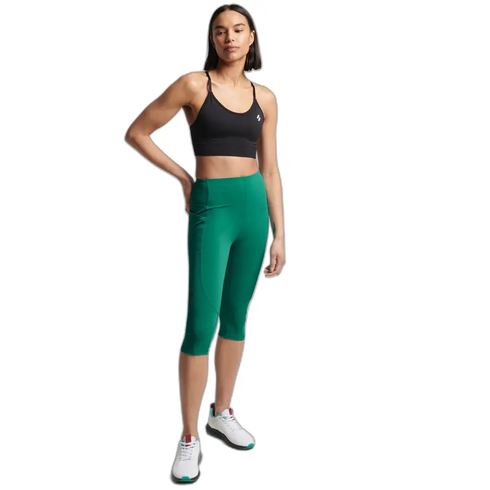 5057847539106 - Womens Sport Verkürzte eng Anliegende Run Leggings Blau - Größe 36
