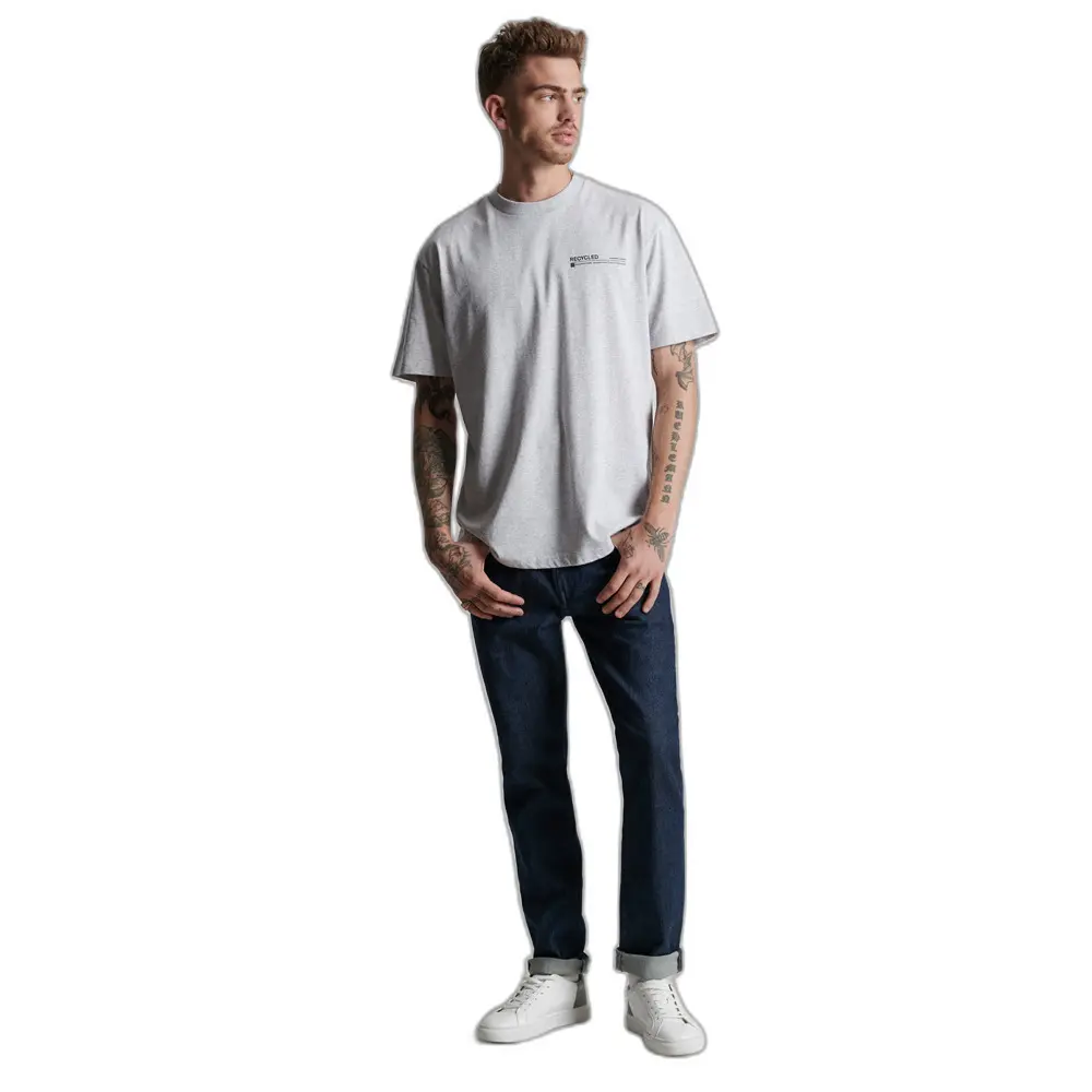 5057847812247 - Mens Recycled Micro Top T-Shirt Hellgrau - Größe S M