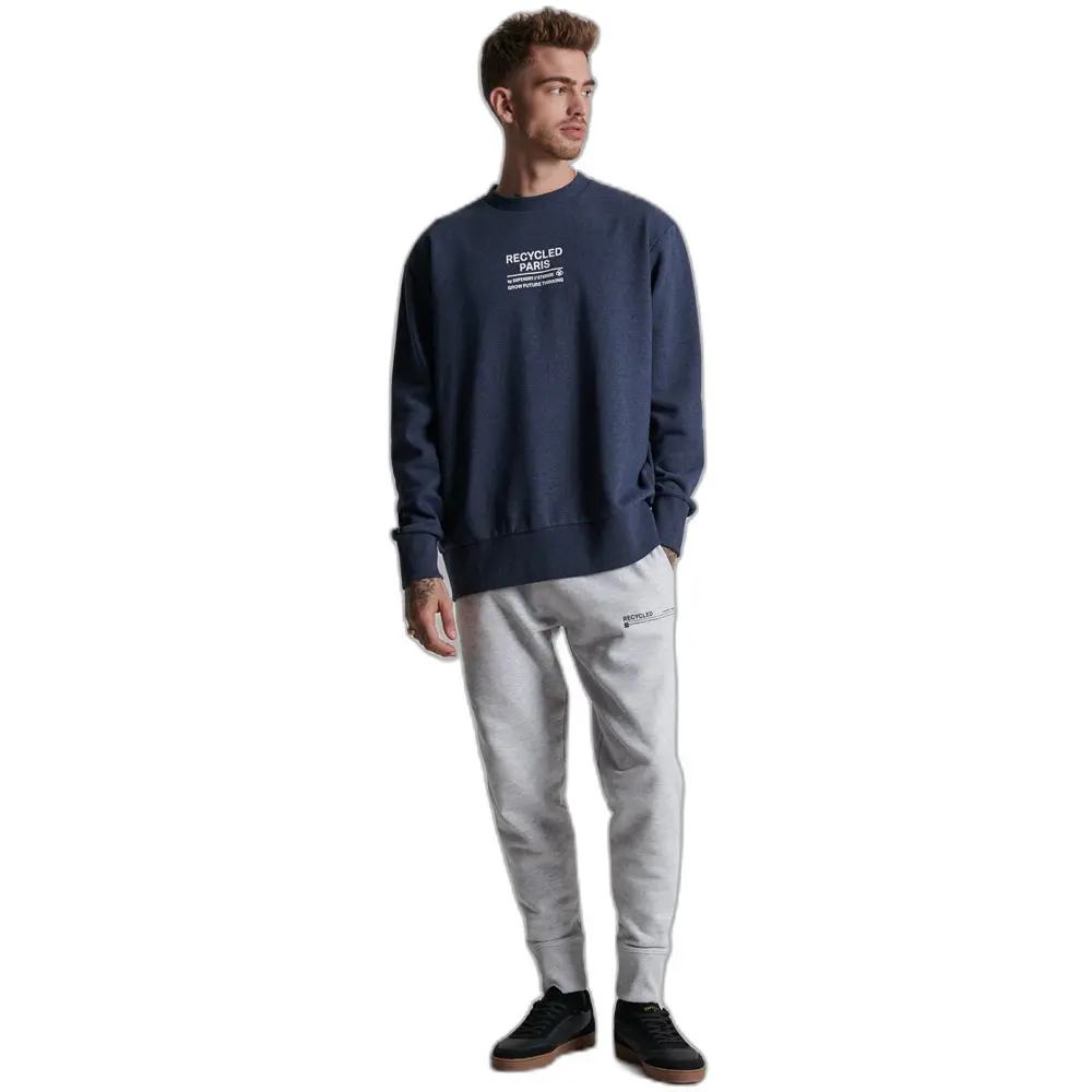 5057847812407 - Mens Recycled City Sweatshirt mit Rundhalsausschnitt Blau - Größe S M