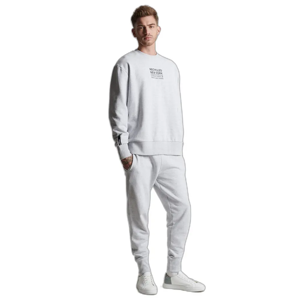 5057847812445 - Mens Recycled City Sweatshirt mit Rundhalsausschnitt Hellgrau - Größe S M