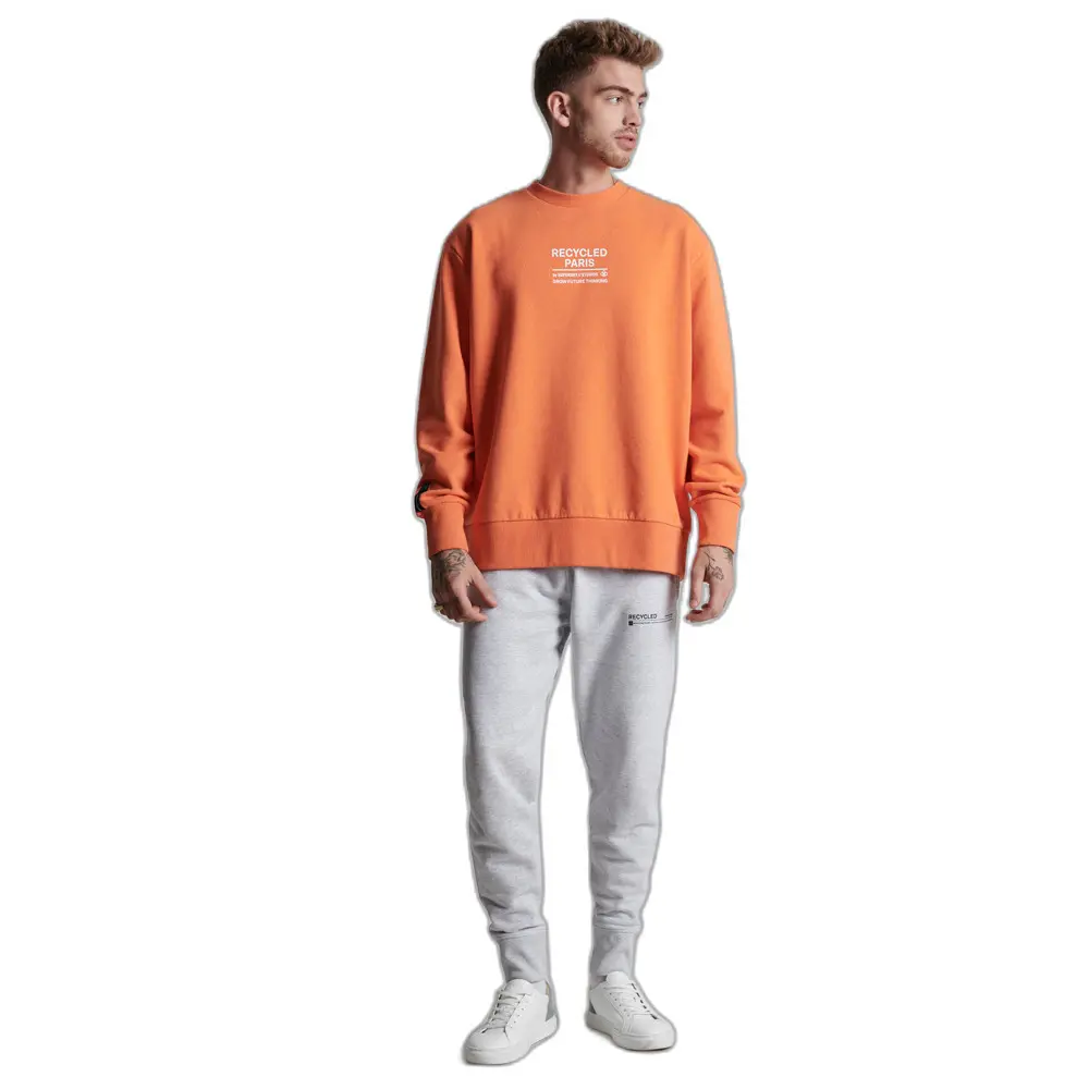 5057847812476 - Mens Recycled City Sweatshirt mit Rundhalsausschnitt Orange - Größe XS S