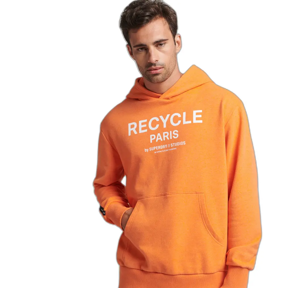 5057847812902 - Mens Recycled City Hoodie Orange - Größe L XL