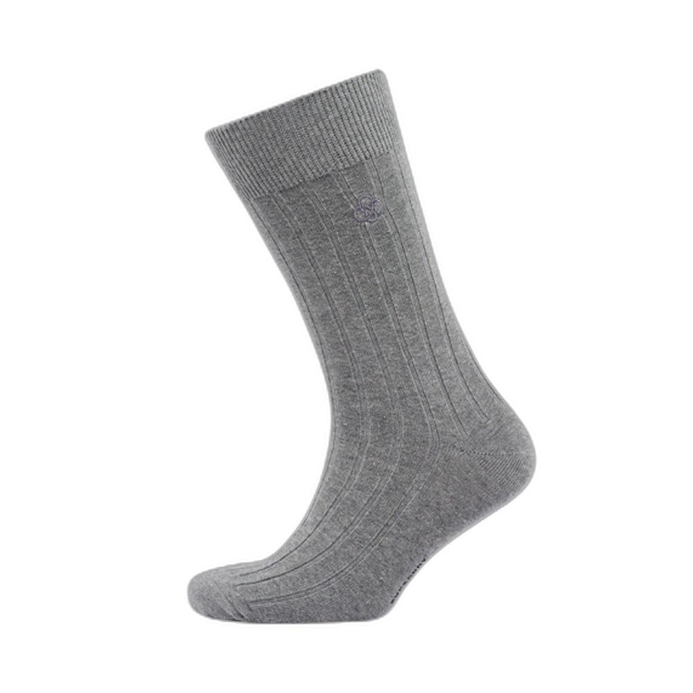 5057847368966 - Womens Gerippte Unisex-Socken aus Bio-Baumwolle Grau - Größe S M