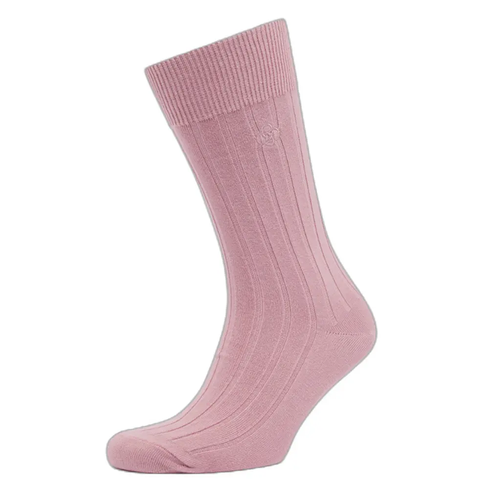 5057847369062 - Womens Gerippte Unisex-Socken aus Bio-Baumwolle Pink - Größe M L