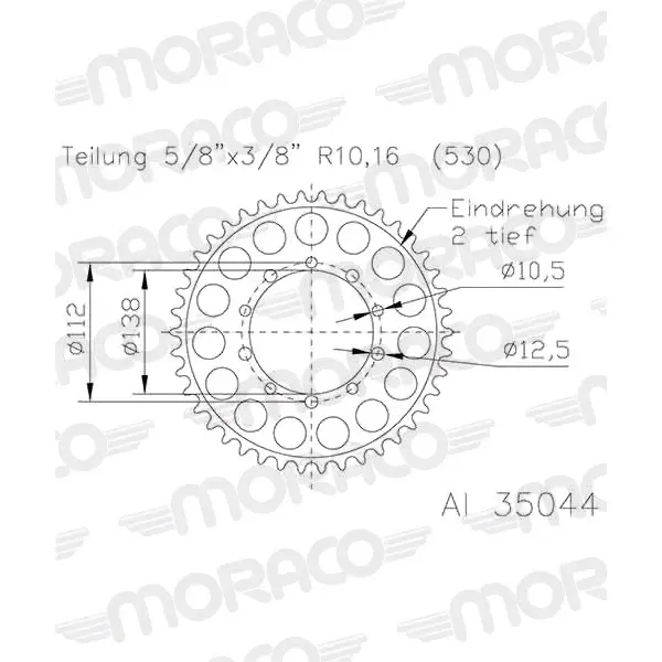 Motorradkrone Supersprox 51-35044-38