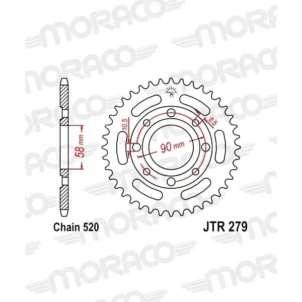 Motorradkrone Supersprox JTR279-33