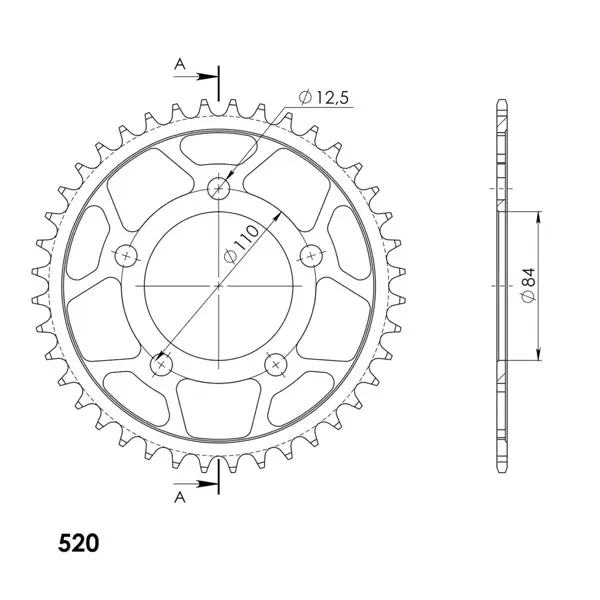Motorradkrone Supersprox RFE-1225:40 # JTR1225-40