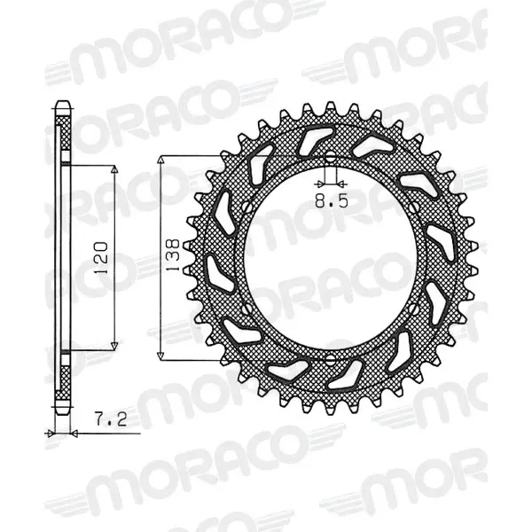 Motorradkrone Supersprox JTR312-40 # 1-4514-40 # 50-29005-40