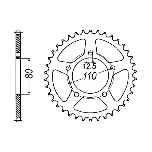 Motorradkrone Supersprox JTR336-35 # 50-30006-35
