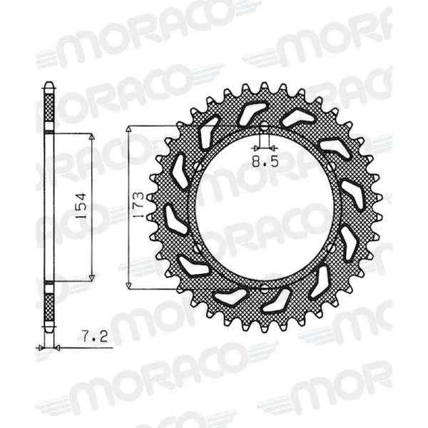 Motorradkrone Supersprox RFE-6608:43 # 1-4695-43 # 50-29027-43