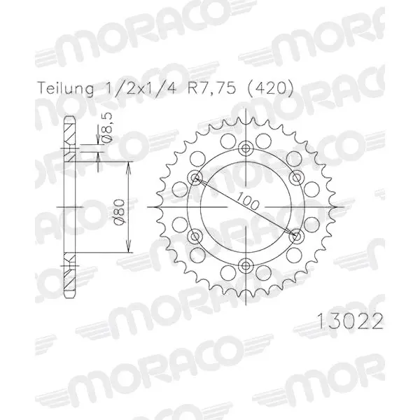 Motorradkrone Supersprox 50-13022-54