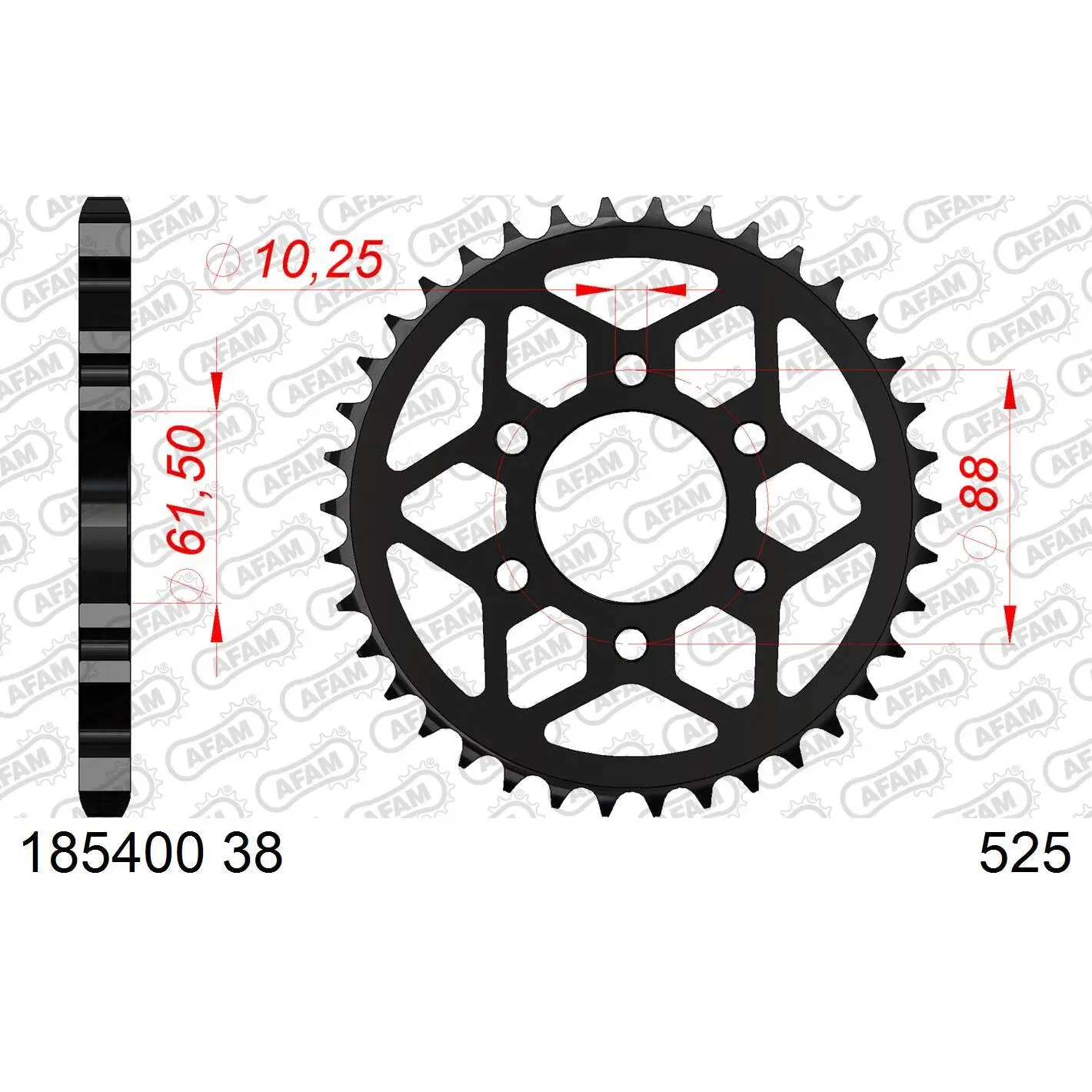 Motorradkrone Stahl Supersprox RFE-319-38 525 185400-38