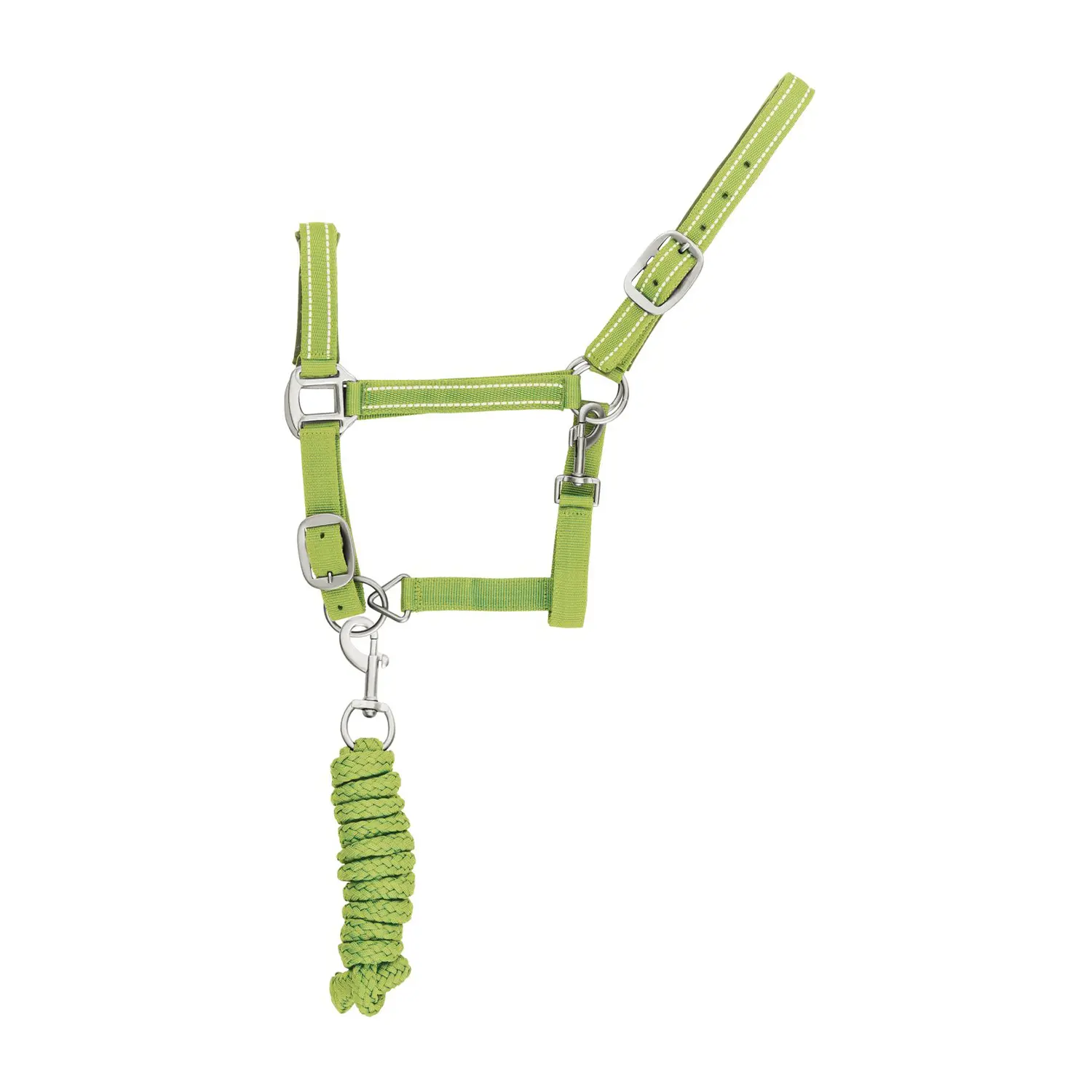 Supreme Vert Reflective Nylon Halter And Lead Rope Set For Horse
