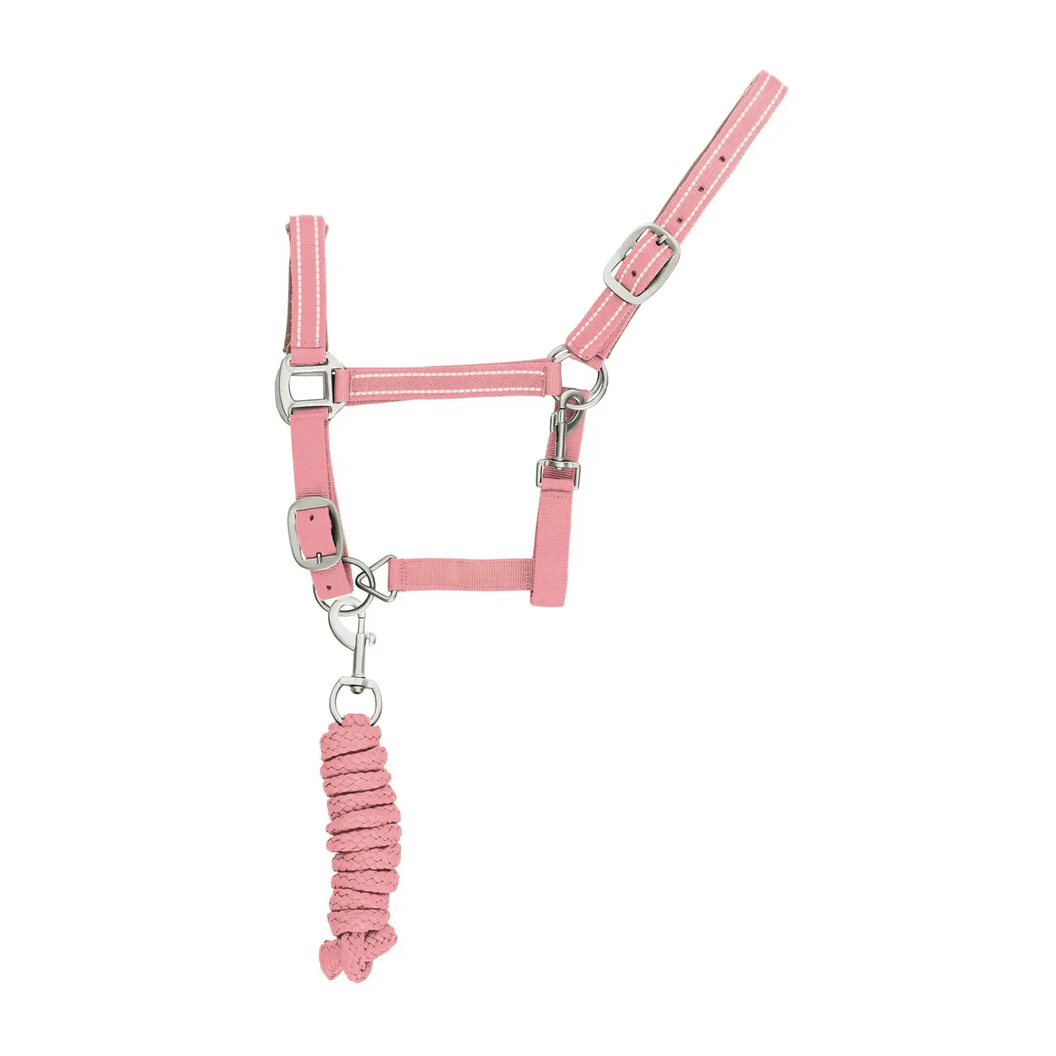 Supreme Rose Reflective Nylon Halter And Lead Rope Set For Horse