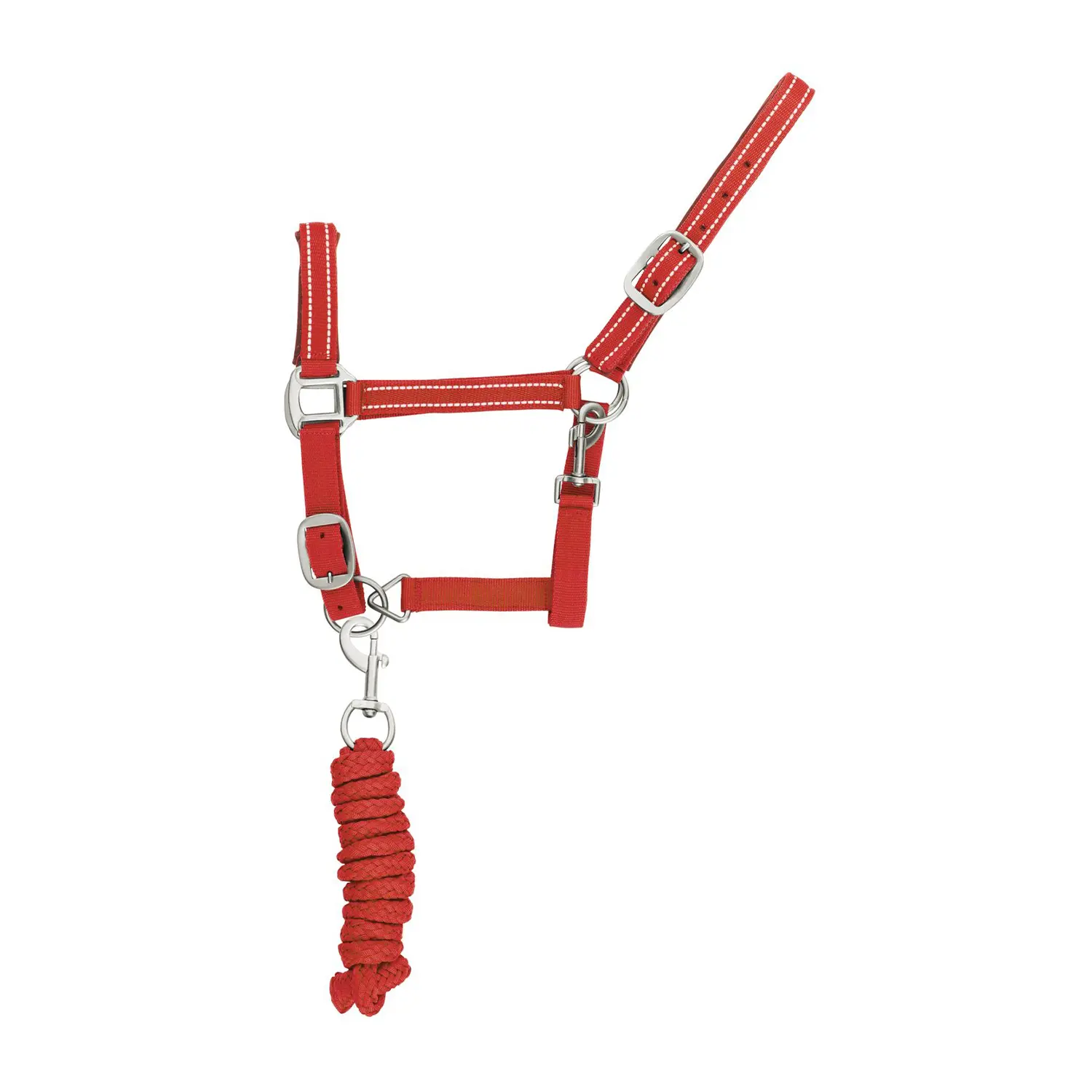 Supreme Rouge Reflective Nylon Halter And Lead Rope Set For Horse
