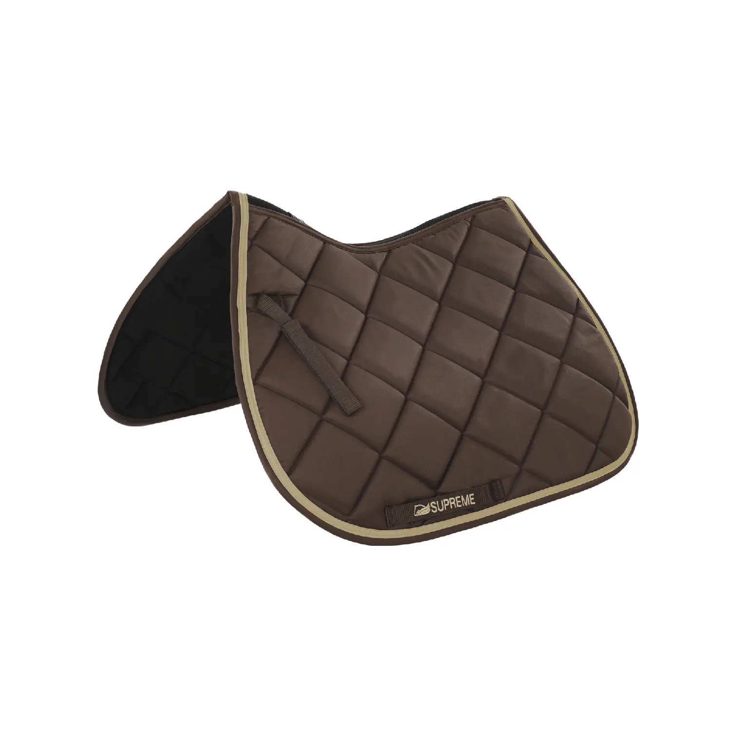Supreme Marron Quilted Showjumping Saddle Pad For Horse