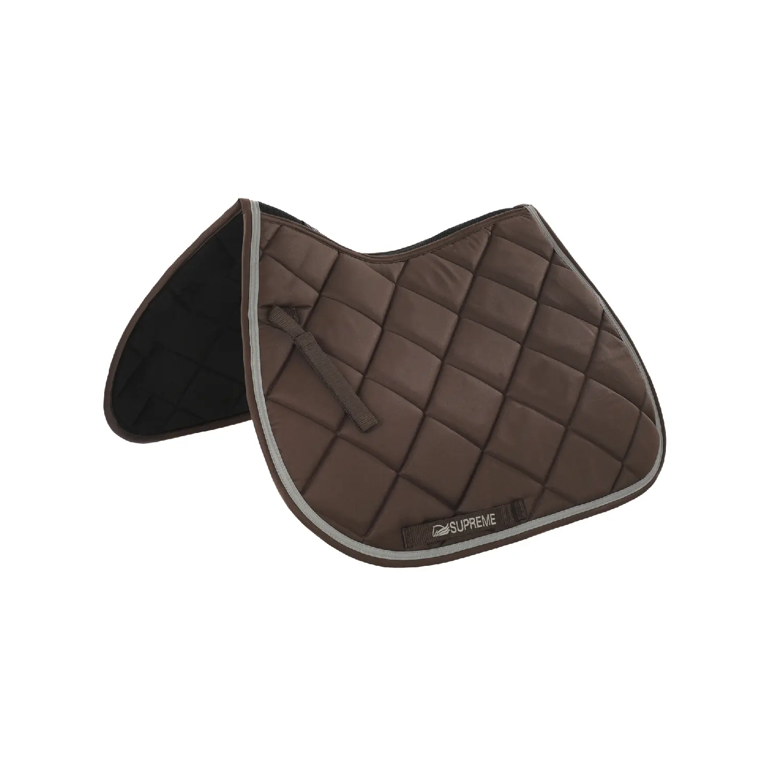 Supreme Marron Quilted Showjumping Saddle Pad For Horse