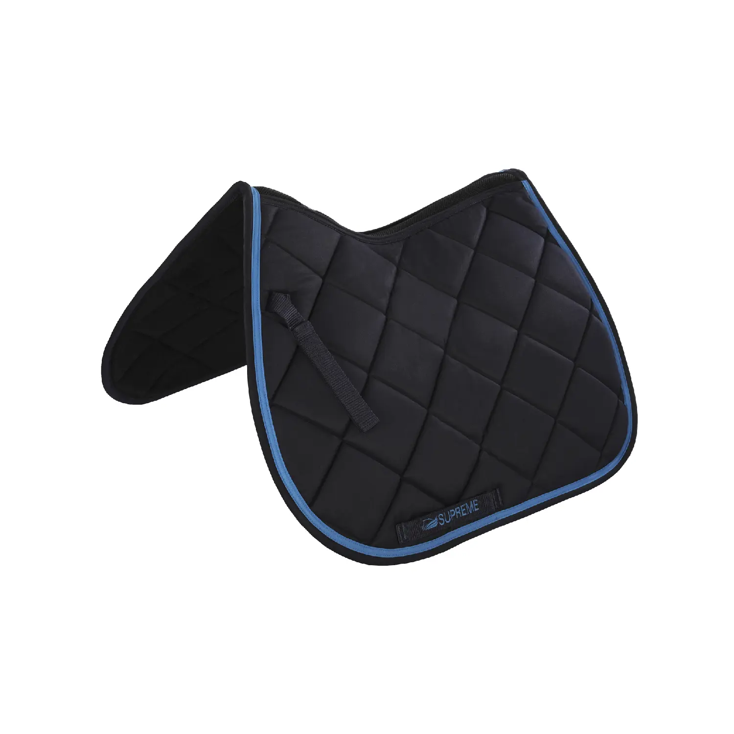 Supreme Bleu Quilted Showjumping Saddle Pad For Horse