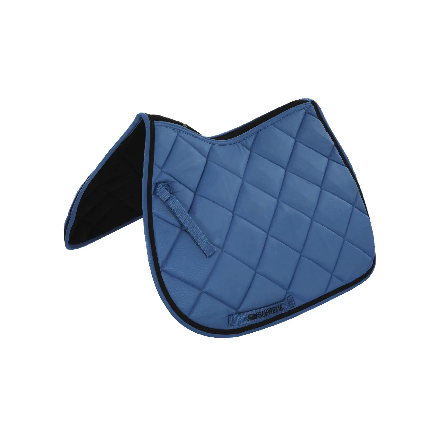 Supreme Bleu Quilted Showjumping Saddle Pad For Horse