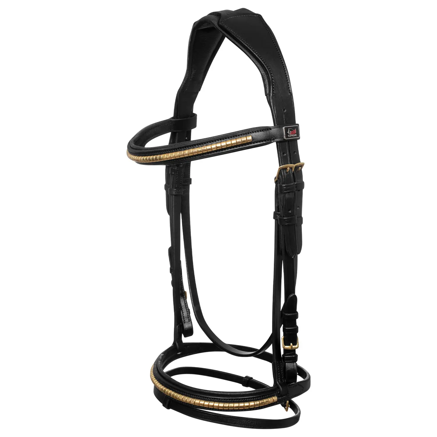 Supreme Noir Anatomical Riding Bridles For Horses In Rubber