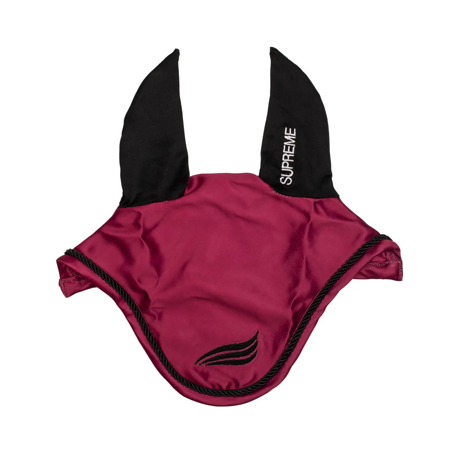 Meilleurs prix pour Bonnet anti-mouches pour cheval en satin avec oreilles élastiques Supreme