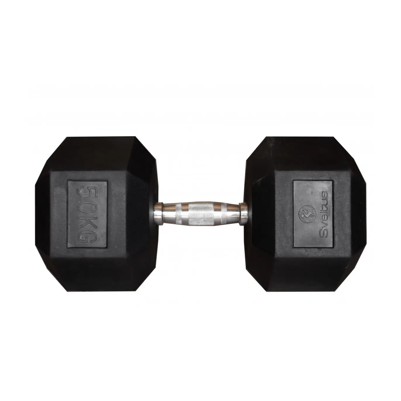 Sveltus Haltère hexagonale , Noir, Taille 50 kg