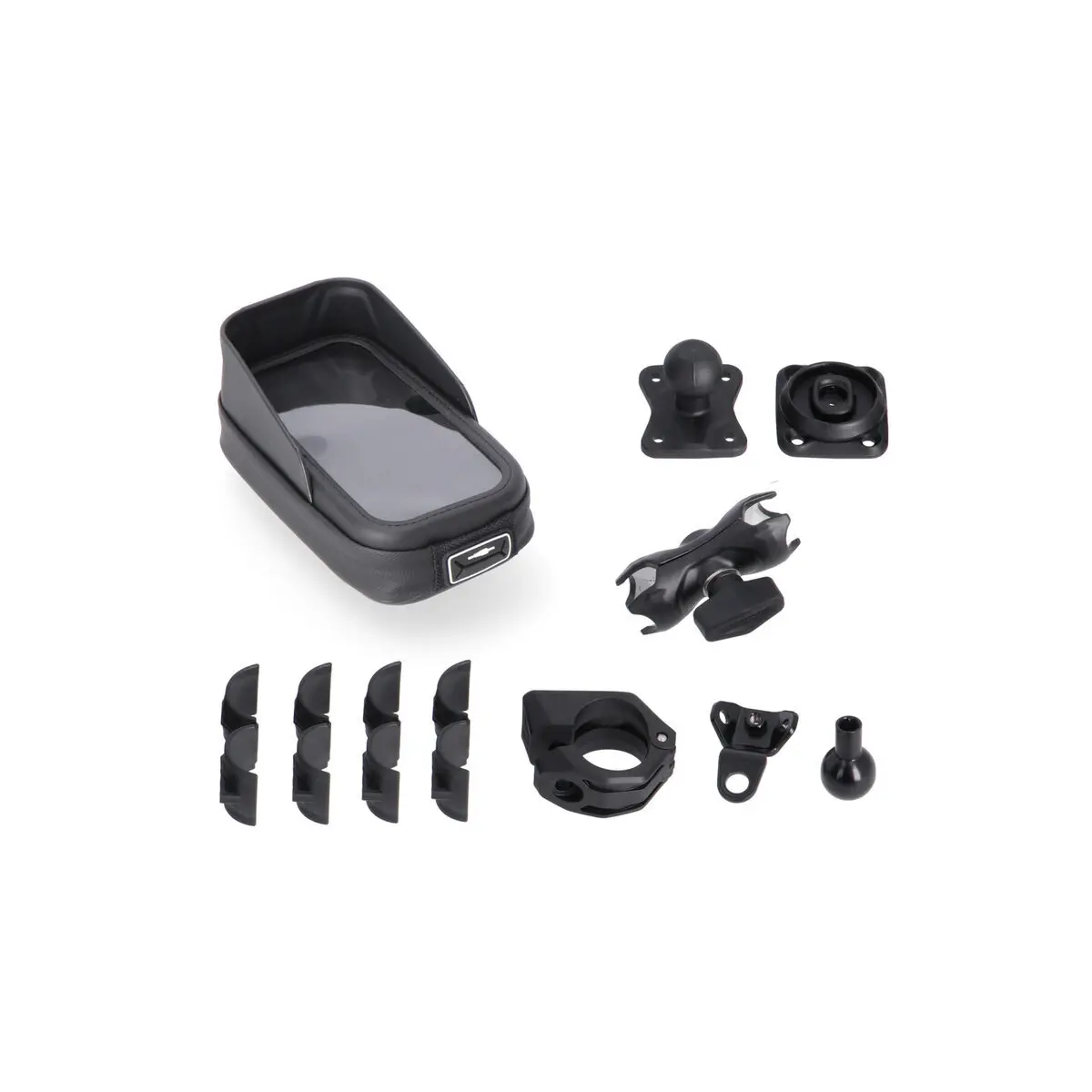 Set mit Lenkerhalterung/Spiegelbefestigung SW-Motech Universel phone case