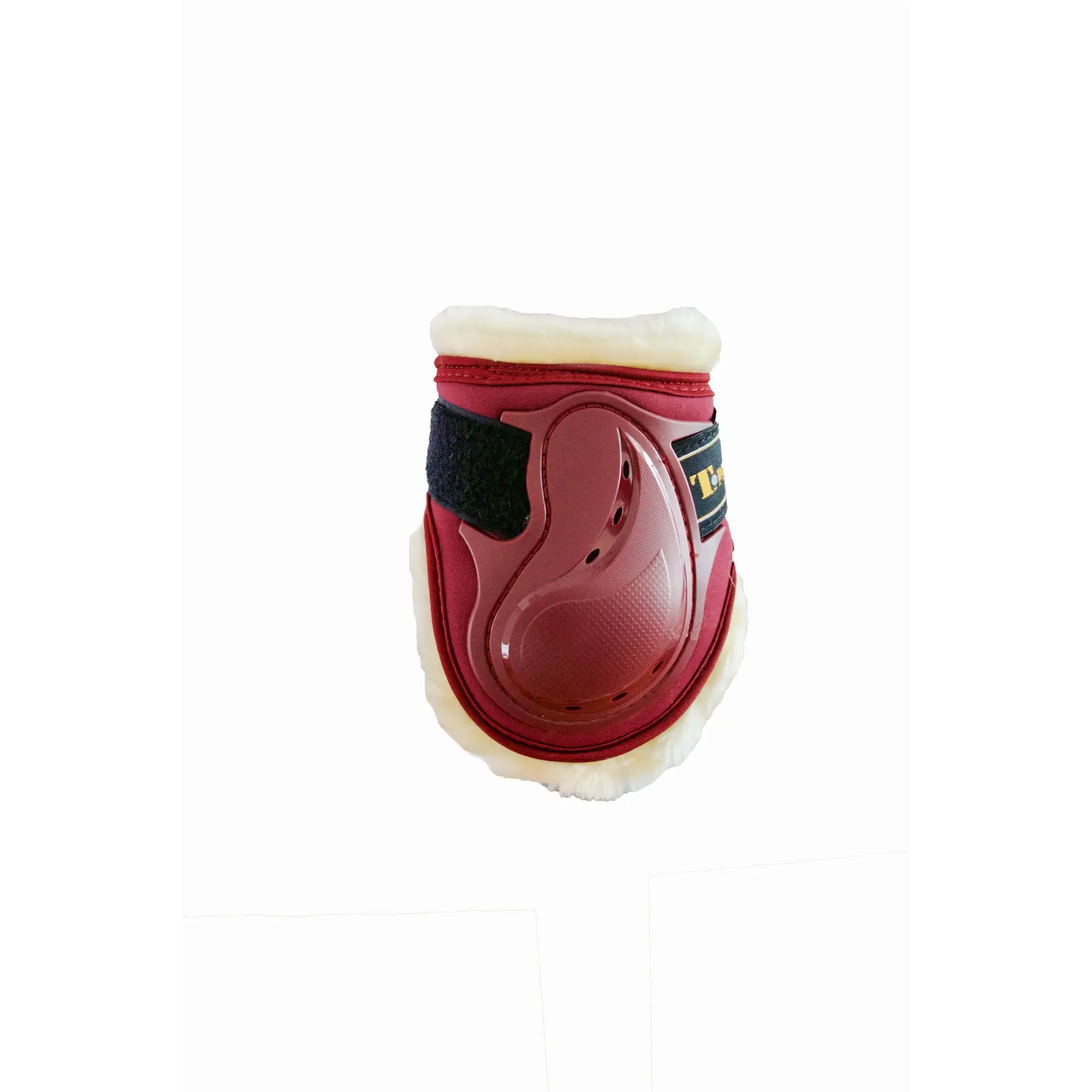 T De T Rouge Sheepskin Fetlock Protectors Design