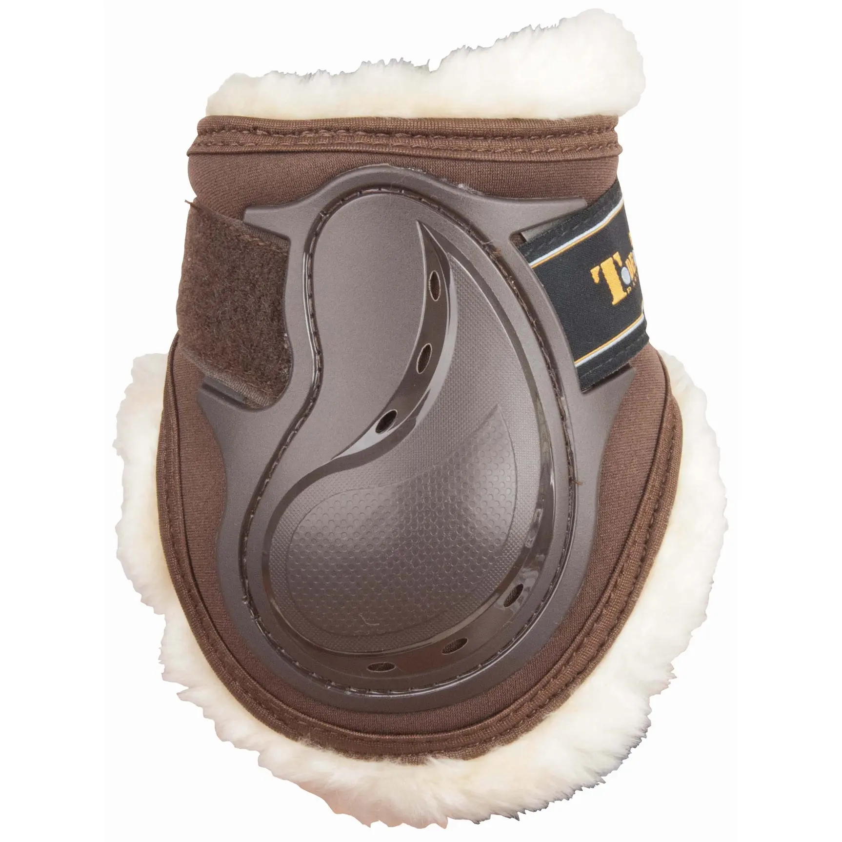T De T Marron Sheepskin Fetlock Protectors Design