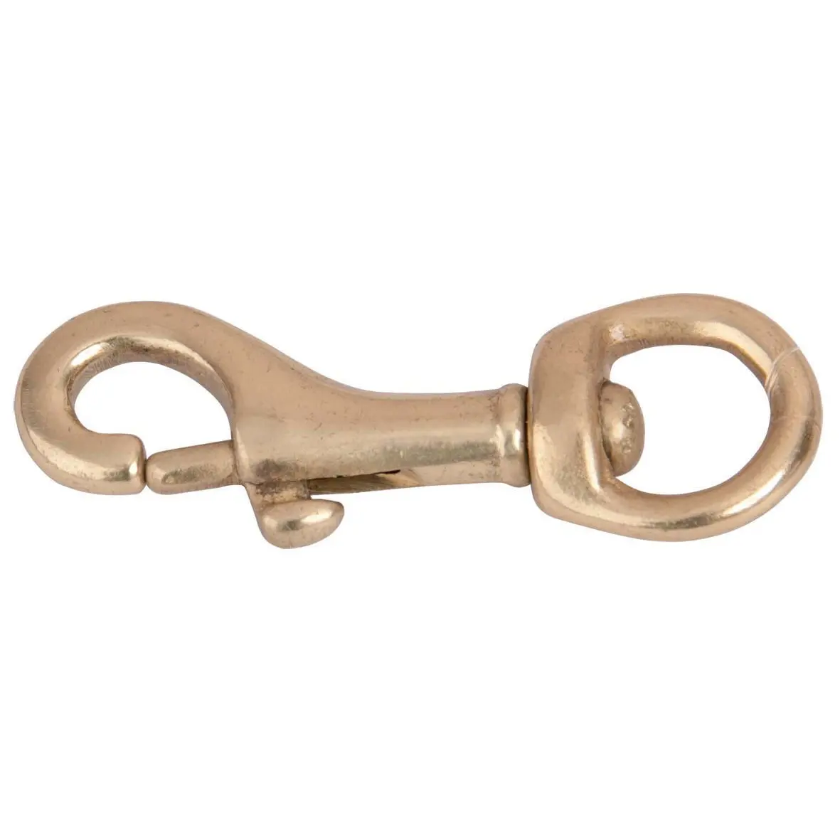 Mousqueton pour cheval à pompe œil rond T de T - 19 mm