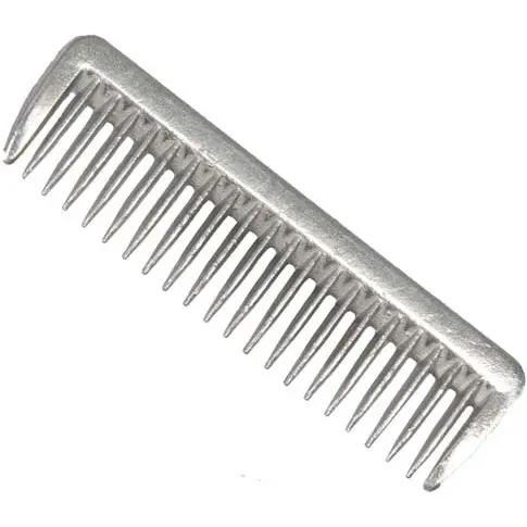 T De T Gris Aluminium Horse Hair Comb