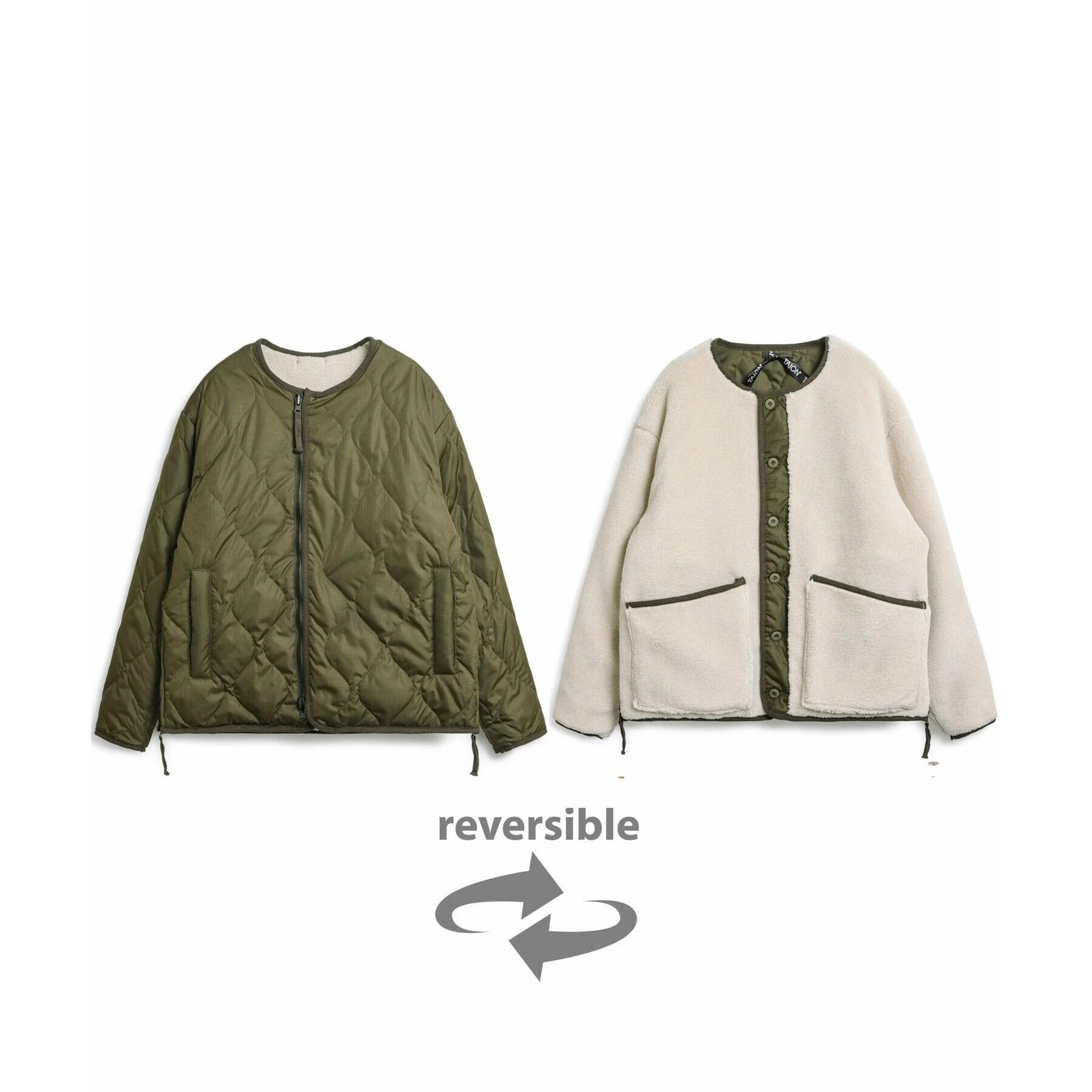 4589739056565 - Reversible militärische Daunenjacke mit Rundhalsausschnitt Taion