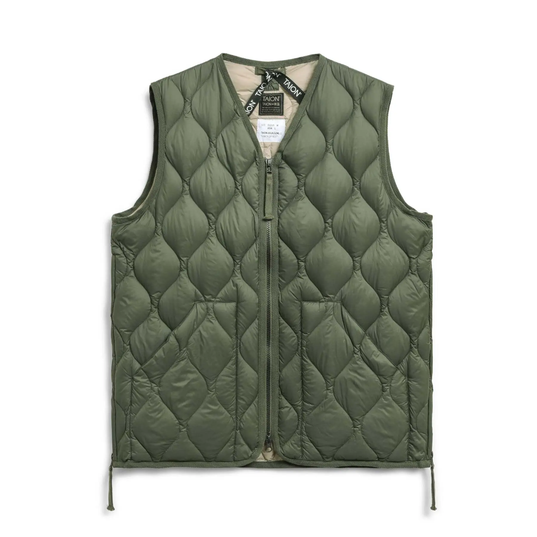 4589739089044 - Militärische Daunenjacke mit V-Ausschnitt und W-Reißverschluss Coquille souple