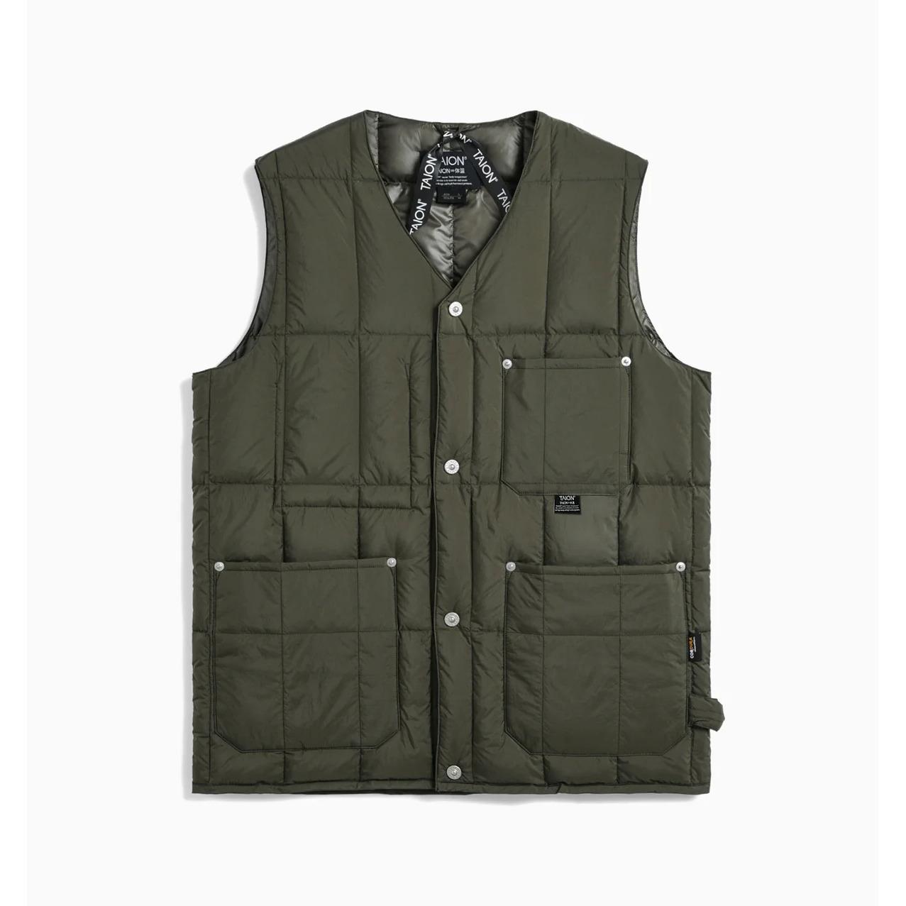 4573693021158 - Wattierte ärmellose Jacke mit V-Ausschnitt und Reißverschluss Taion