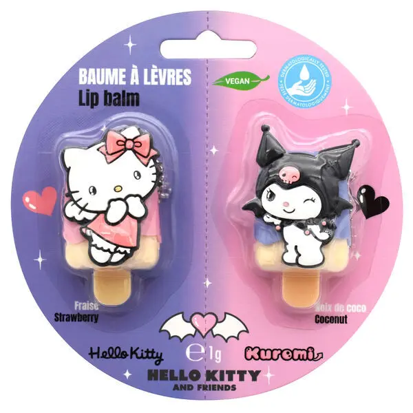 Lip balm Take Care Hello Kitty & Kuromi (x2)
