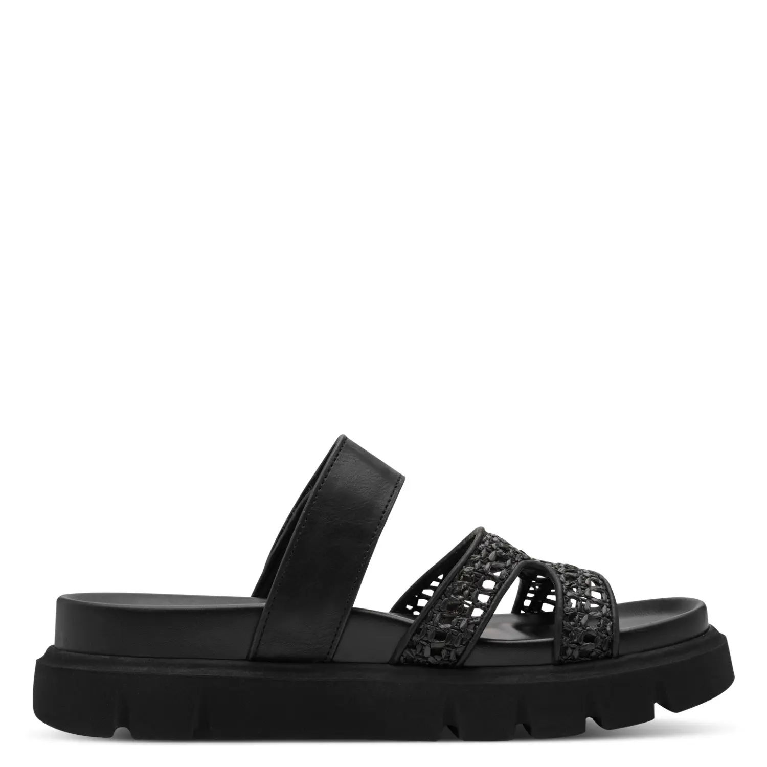 Tamaris Women's Noir Wedge Mules For 1-27422-46