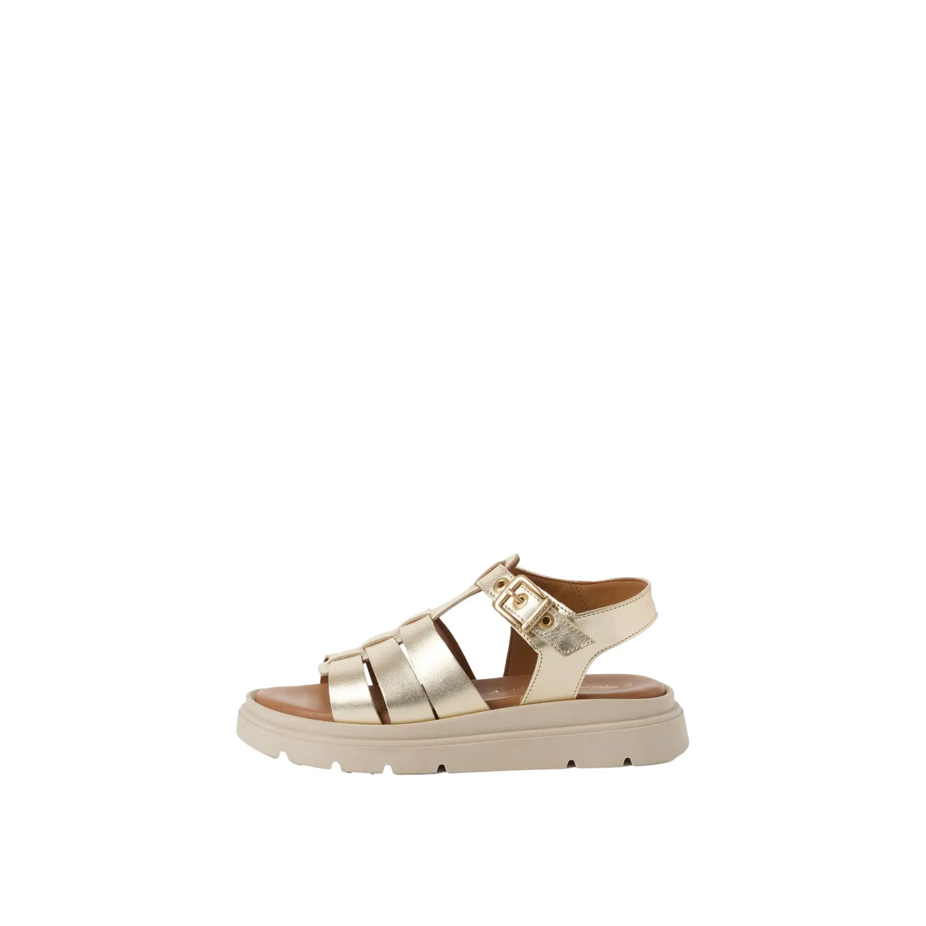 Sandali con zeppa in pelle donna Tamaris