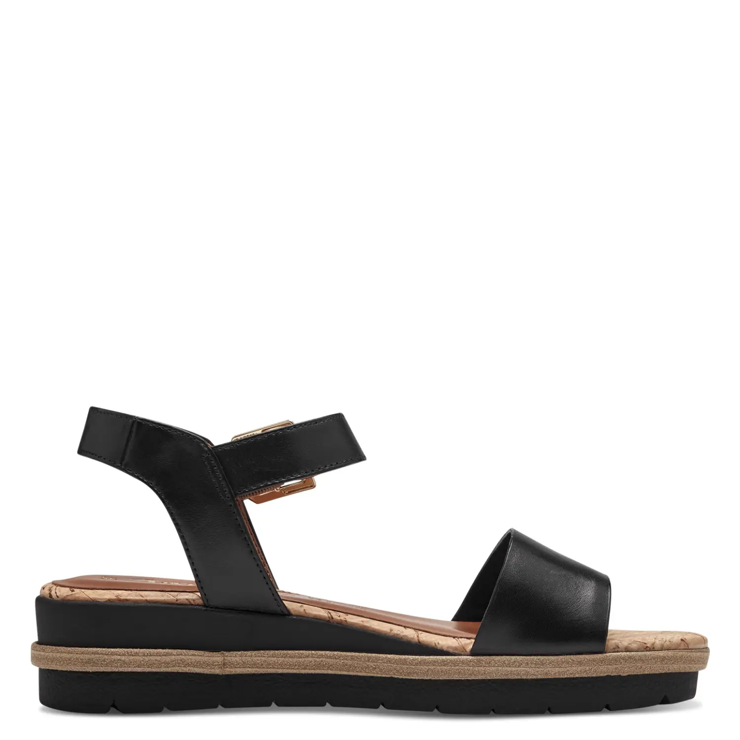 Tamaris Women's Noir Wedge Sandals 1-28222-42