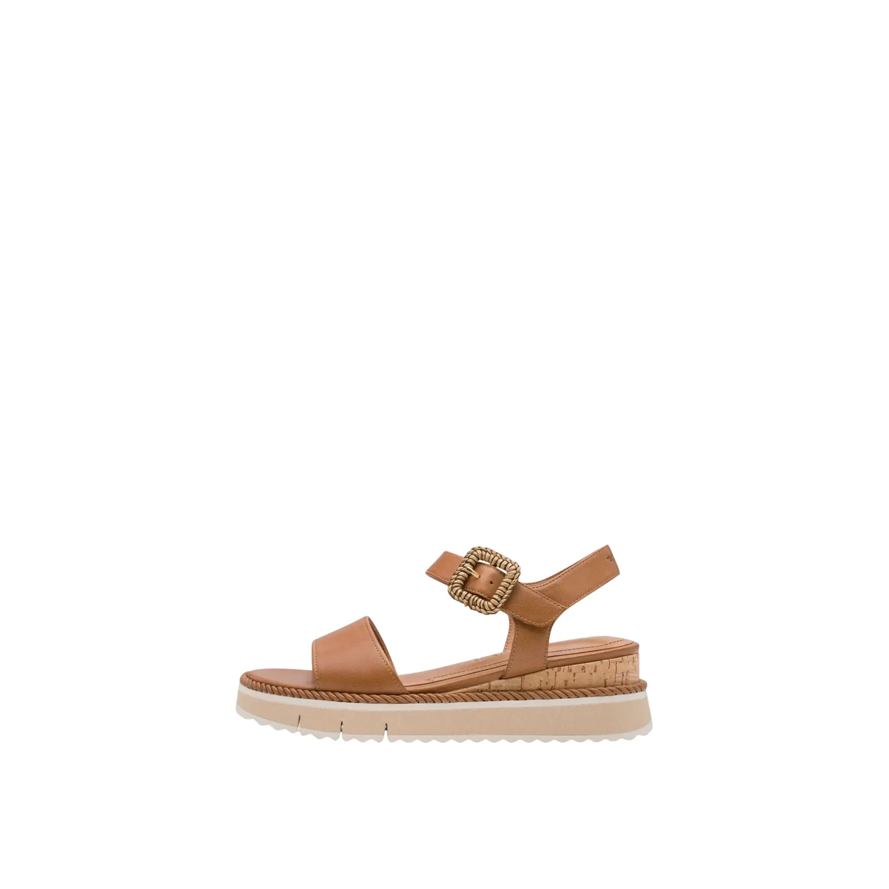 Sandali con zeppa in pelle donna Tamaris