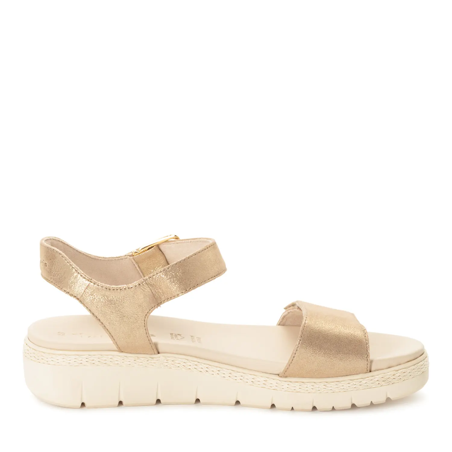 Tamaris Women's Beige Wedge Sandals 1-28260-42