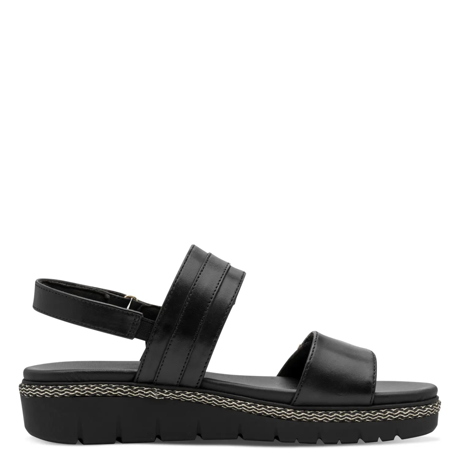 Tamaris Women's Noir Wedge Sandals 1-28264-44
