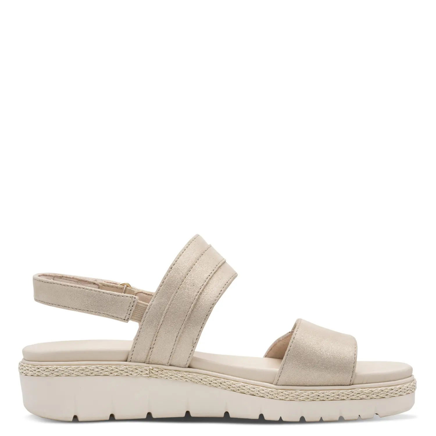 Tamaris Women's Beige Wedge Sandals 1-28264-44